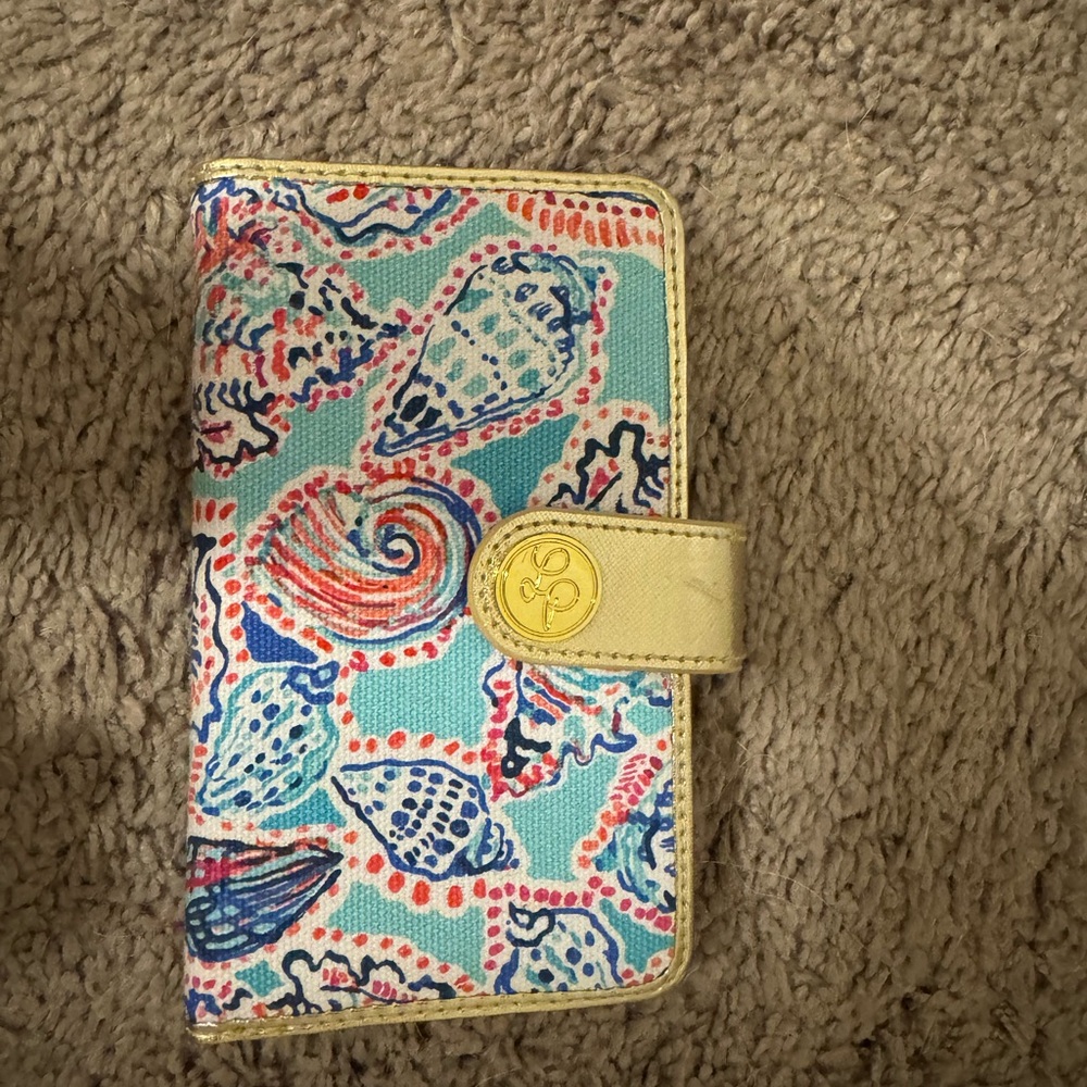 Lilly Pulitzer Seashell Pattern Phone Wristlet Wa… - image 1